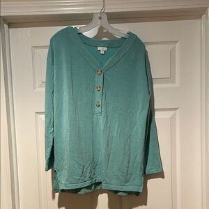 J. Jill Seafoam Green Knit Top